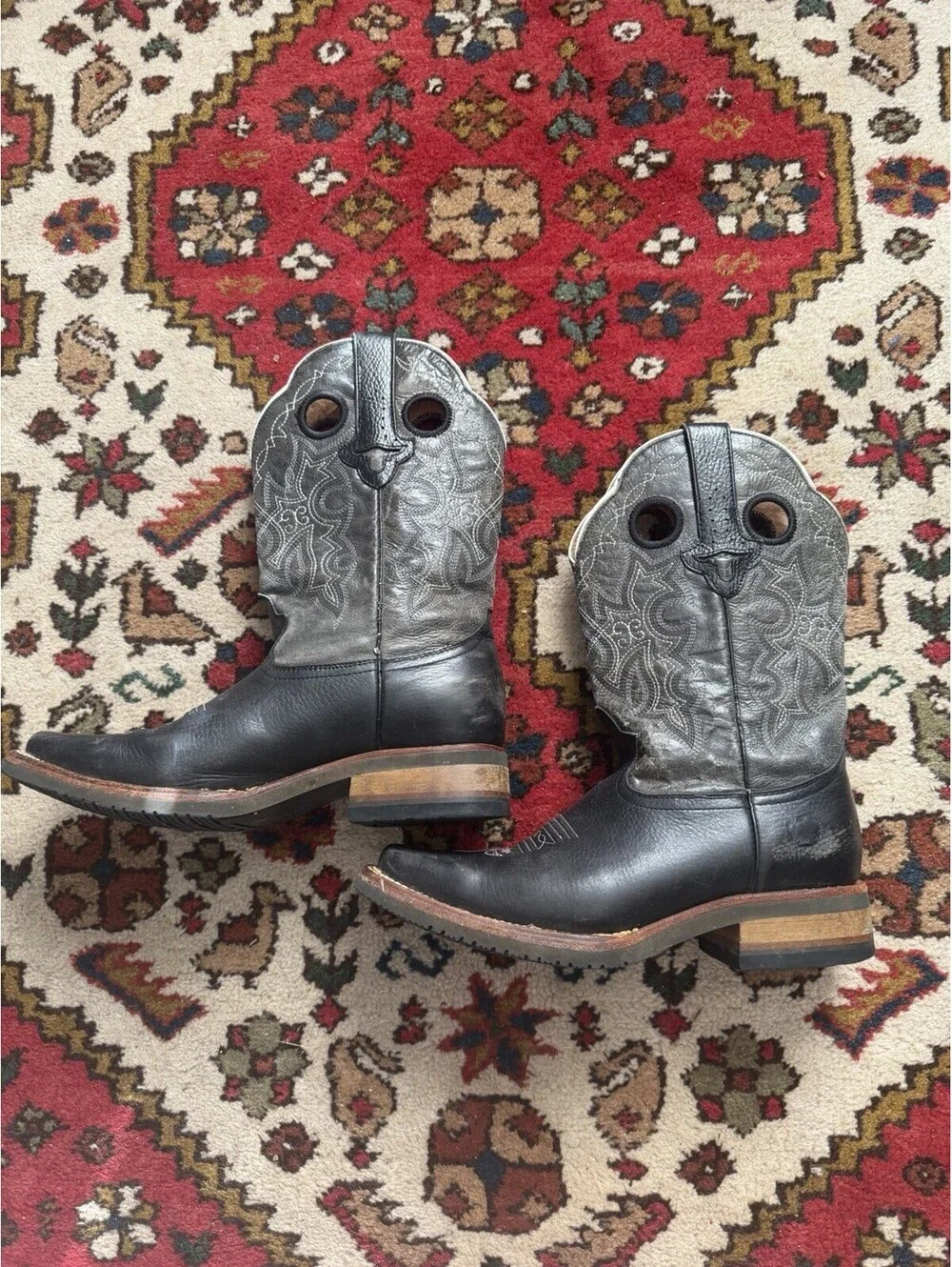 Alex Boots Genuine Leather Cowboy Boots Made In Mexico Size U.S. Mens 8